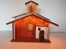 Weihnachtsgrippe orientalische Krippe Holz Handwerk UNIKAT *WUNDERSCHÖN* 45x37