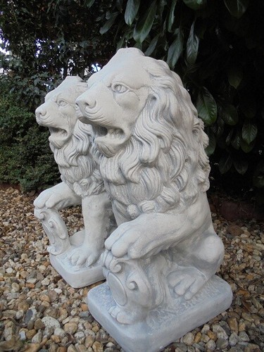 Gartenfiguren löwenpaar - gartenfiguren,,
