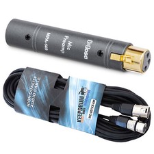 Hosa MPA-149 aktiver Mikrofon-Vorverstärker Preamp + keepdrum XLR Kabel