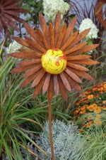 Gartenstecker Blüte Metall