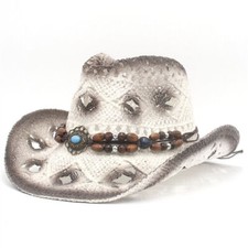 Summer Outdoor Strohhut Tennessee mit Hutband Braun/Kaffee Cowboyhut Westernhut