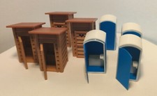 H0 Modellbau Dixi 4er Set- Toilettenhaus, Gartentoilette - Bausatz