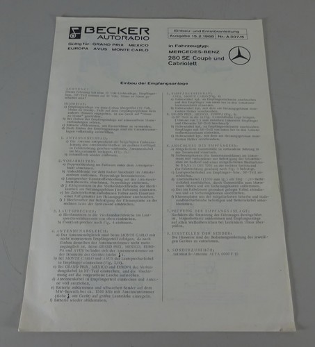 Einbauanleitung becker grand - becker,