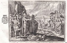 ca. 1700 Römer Romans Schmach disgrace Kupferstich antique print Merian