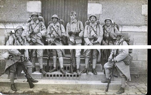 Postkarte militär haarig aus - postkarte,