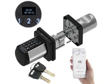 #VisorTech Elektronischer Tür-Schließzylinder, Code, 2 Schlüssel, Bluetooth IP44