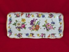 Kuchenplatte Blumen Goldrand