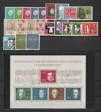 Bund, BRD, Jahrgang 1959, postfrisch **