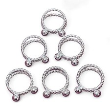 6er Set Retro Serviettenringe