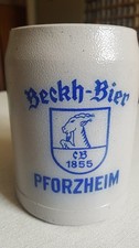 Alter Bierkrug Beckh-Bier Pforzheim 0,5l Top Zustand