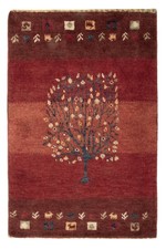 Morgenland Gabbeh Teppich - Loribaft Perser - 90 x 60 cm - mehrfarbig