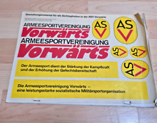 ASV NVA Werbematerial Wandzeitung Armeesportvereinigung Vorwärts Agitation DDR