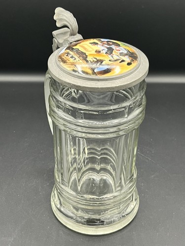 Bierkrug glas facettiert - bierkrug,