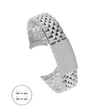 Vintage Jubilee Edelstahl Uhrenarmband Modell RLX-40-S silber 19 mm, komp. Rolex