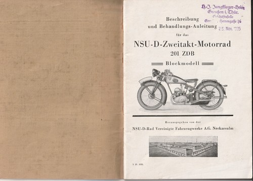 Nsu motorrad 201 - , zdb