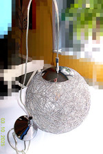 Tolle Decken Lampe - Drahtgeflecht in Ball Form - Silber - DM = 30 cm - TOP !!!