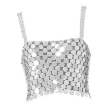 Modisches pailletten crop top - modisches, pailletten-crop-top