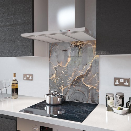 Glas spritzschutz liquid grey - glas,