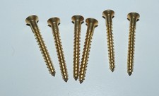 Holzschrauben / Zierschrauben Messing 4,0x40mm / 6 Stück