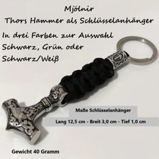 Schlüsselanhänger Thors Hammer Wikinger Walhalla Mjölnir nordischer Schmuck