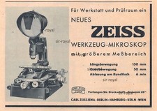 Werkzeug Mikroskop - Carl Zeiss Jena - 1937 - Werbung Reklame ~19x13cm