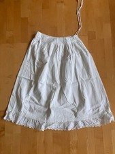 Antiker Damenunterrock, weiss mit Spitzensaum