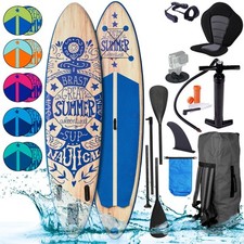 BRAST® SUP Board Summer | Aufblasbares Stand up Paddle Set | 320x81x15cm