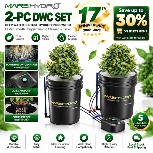 Mars hydro gallon dwc - mars, 5-gallon