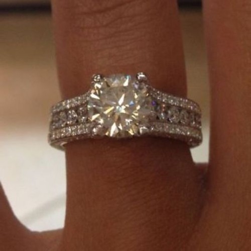 Massiver 14k weißgold 90ct - 14k,