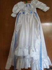 Klassisches Langes Taufkleid Festkleid Kleid blau