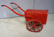 Antik Spielzeug Schubkarre Wagen Deutsche Reichspost Holz um 1900 (F025-160)