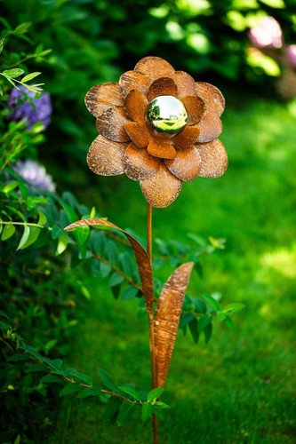 Gartenstecker blume metall - gartenstecker,