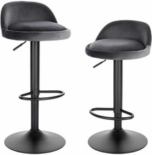 2x Barhocker Barstuhl Tresenhocker Küchenstühle Samt Fußstütze Hochhocke 316dgr2
