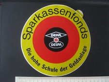 Sparkassenfonds DEKA DESPA Geldanlage Sparkasse Sticker Maxi Aufkleber Werbung