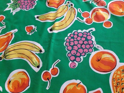 Baumwollstoff retro obst - retro,,