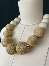 VANESSA BARONI Halskette Raffia Beads mit großen Perlen 