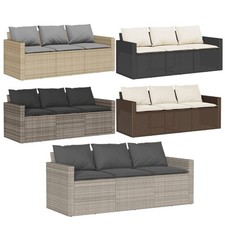 Gartensofa mit Kissen 3-Sitzer