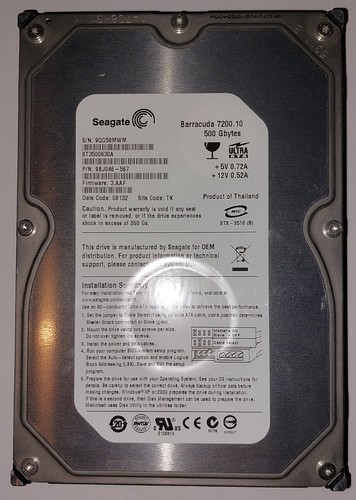 Seagate baracuda st3500630a - seagate,