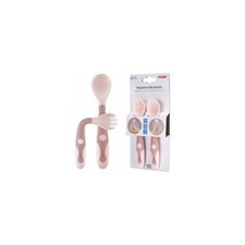 Biegsames Lernbesteck,rosa