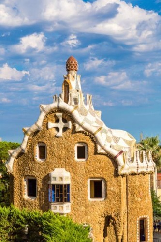 Wandbild park güell vom - wandbild:,