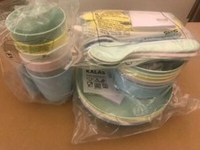 IKEA Kalas Kinder Kinder Kunststoffteller Tassen Schalen Besteck Set oder einzeln