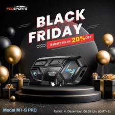 2000m M1-S Pro Intercom Motorrad Headset Helm Gegensprechanlage Bluetooth 5.4 DE