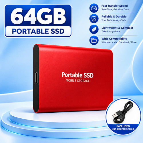 External ssd 64gb portable - ssd,