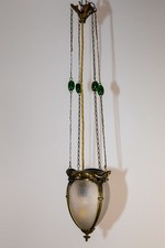 Seltene Jugendstillampe, Frankreich um 1910, fachgerecht neu verkabelt.