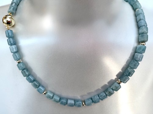 Großes aquamarin collier - collier, ca