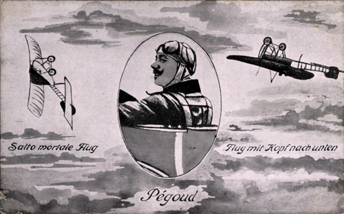 Pilot pegoud kunstflieger - ak,