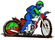 Aufkleber speedway fahrer brd - speedway,