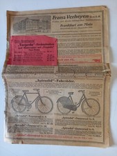 Fahrrad Katalog 20/30er Jahre Franz Verheyen 20 Seiten starke Gebrauchsspuren;