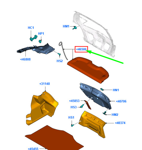 Ford mk2 rear hutablage - ford, ka