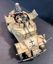 1/35 PANZER SPÄHWAGEN Sd.Kfz.222 m. 2 FIGUREN TAMIYA GEBAUT DAK AFRIKA KORPS`42
